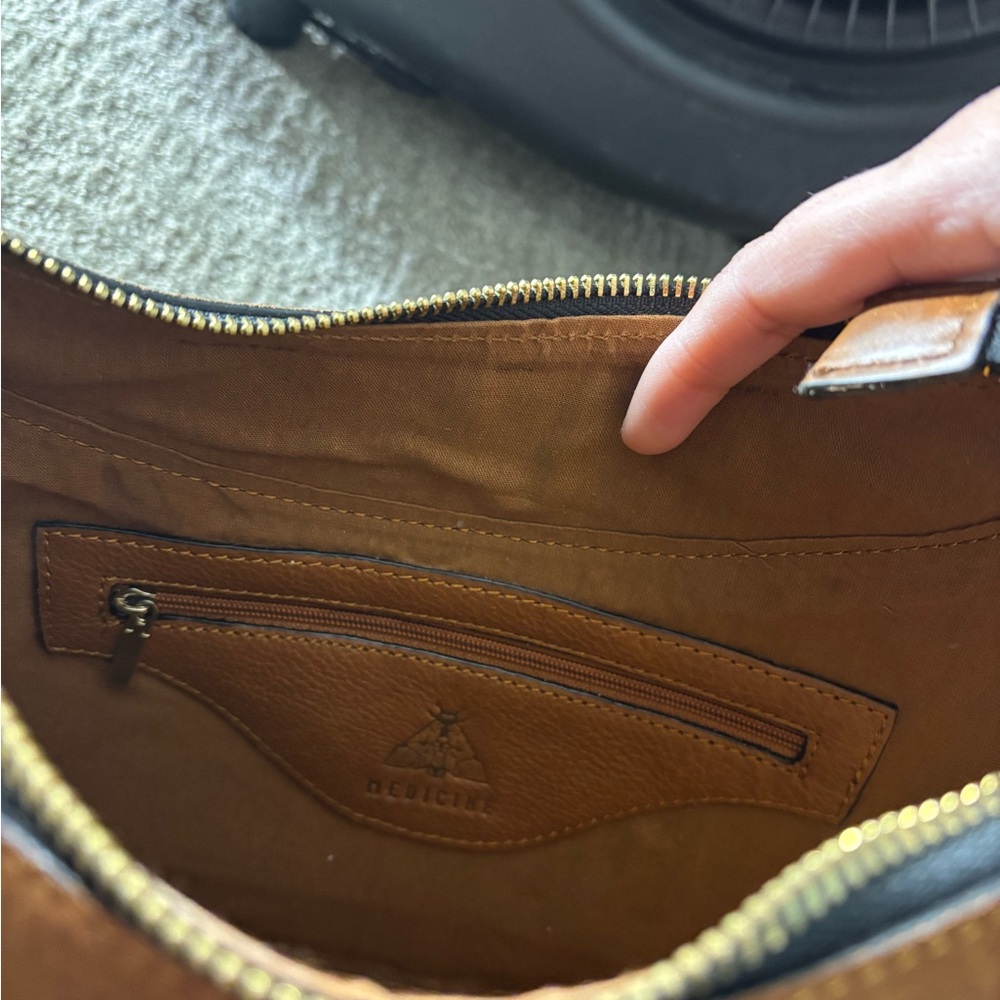 Brown Original Leather Shoulder Bag - Brand new custom made. - Picture 6 of 9